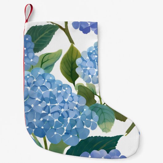 Blauwe hortensia | Mooie bloemen Struik Kleine Kerstsok (Voorkant)