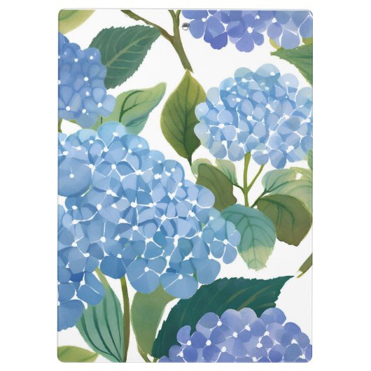 Blauwe hortensia | Mooie bloemen Struik Klembord (Achterkant)