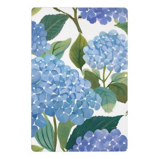 Blauwe hortensia | Mooie bloemen Struik Mini Klembord (Achterkant)