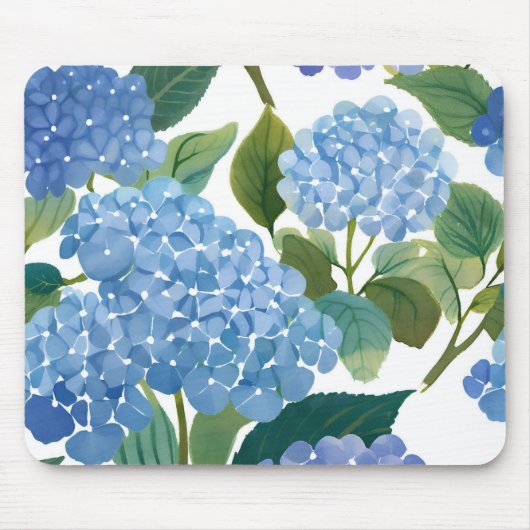Blauwe hortensia | Mooie bloemen Struik Muismat (Voorkant)