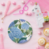 Blauwe hortensia | Mooie bloemen Struik Papieren Bordje (Feest)