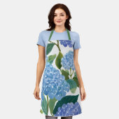 Blauwe hortensia | Mooie bloemen Struik Schort (Gedragen)