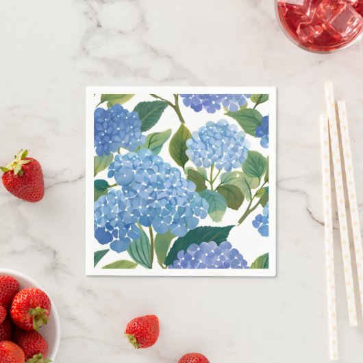 Blauwe hortensia | Mooie bloemen Struik Servet (Insitu)