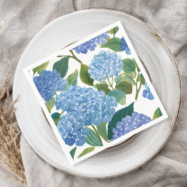 Blauwe hortensia | Mooie bloemen Struik Servet