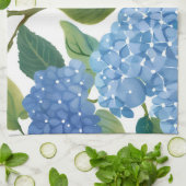 Blauwe hortensia | Mooie bloemen Struik Theedoek (Gevouwen)