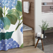 Blauwe hortensia | Mooie bloemen Waterverf Douchegordijn
