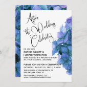 Blauwe Hortensia na de huwelijksviering Kaart (Voorkant / Achterkant)