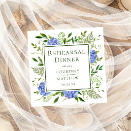 Blauwe Hortensia Oefenavondmaal Cocktail Servet