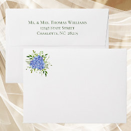 Blauwe Hortensia Oefendiner A7 Envelop