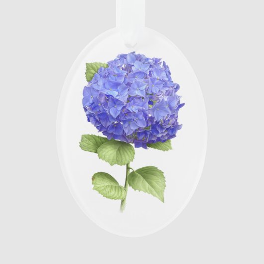 Blauwe Hortensia Ornament (voorkant)