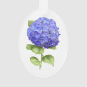 Blauwe Hortensia Ornament (achterkant)
