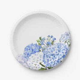 Blauwe Hortensia Papieren Bordje