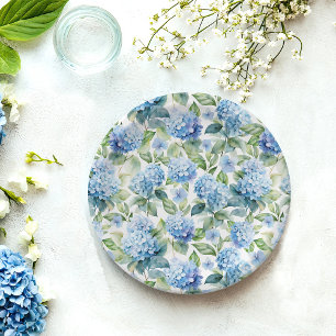 Blauwe Hortensia Papieren Bordje
