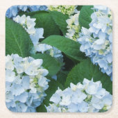Blauwe Hortensia Papieren Onderzetters (Voorkant)