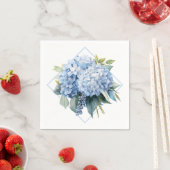 Blauwe Hortensia Papieren Servetten (Insitu)