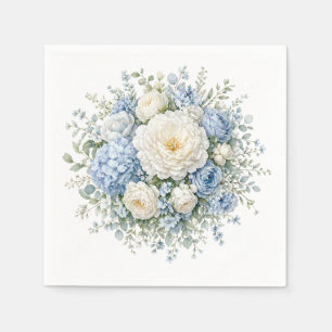 Blauwe Hortensia Papieren Servetten