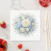 Blauwe Hortensia Papieren Servetten (Insitu)