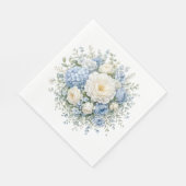 Blauwe Hortensia Papieren Servetten (Hoek)