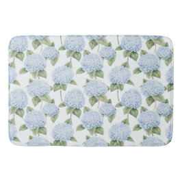 Blauwe Hortensia Patroon Waterverf Bloemige Botani Badmat