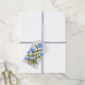 Blauwe Hortensia Plant Mooie Bloemige Aquarel Cadeaulabel (Met Touw)