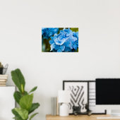 Blauwe Hortensia Poster (Thuiskantoor)