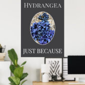 Blauwe Hortensia Poster (Thuiskantoor)