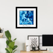Blauwe Hortensia Poster (Thuiskantoor)