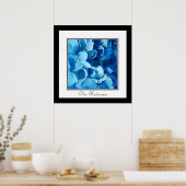 Blauwe Hortensia Poster (Keuken)