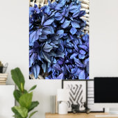 Blauwe Hortensia Poster (Thuiskantoor)