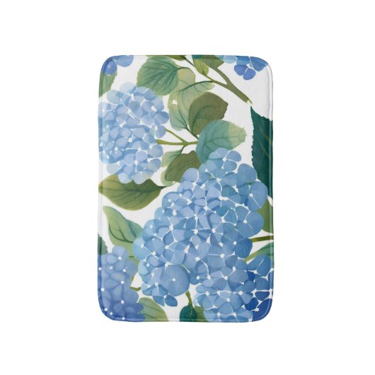 Blauwe hortensia | Prachtige bloementuin Badmat (Voorkant Verticaal)