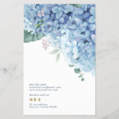 Blauwe hortensia prijslijst flyer (Achterkant)