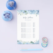 Blauwe hortensia prijslijst flyer (Enkel)