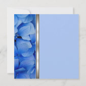 Blauwe Hortensia Rouwadvertenties Aankondiging (Achterkant)