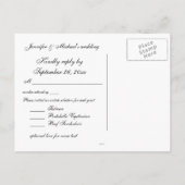 Blauwe hortensia RSVP bruiloft Uitnodiging Briefkaart (Achterkant)