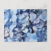 Blauwe hortensia RSVP bruiloft Uitnodiging Briefkaart (Voorkant)