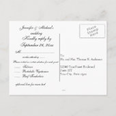 Blauwe hortensia RSVP-respons Uitnodiging Briefkaart (Achterkant)