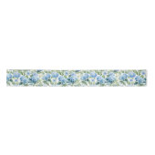 Blauwe Hortensia Satijnen Lint (Voorkant)