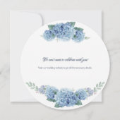 Blauwe Hortensia Save The Dates Date (Achterkant)