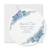 Blauwe Hortensia Save The Dates