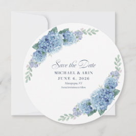 Blauwe Hortensia Save The Dates Save The Date