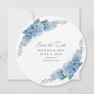 Blauwe Hortensia Save The Dates Save The Date