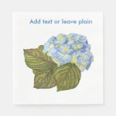 Blauwe hortensia servetten (Voorkant)