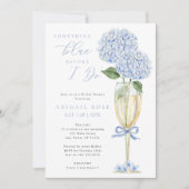 Blauwe Hortensia Something Blue Bruidsfeest Kaart (Voorkant)