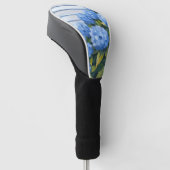 Blauwe Hortensia Struiken Bloemschildering Golfheadcover (Schuin)