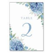 Blauwe hortensia tabel 2 kaart (Voorkant)
