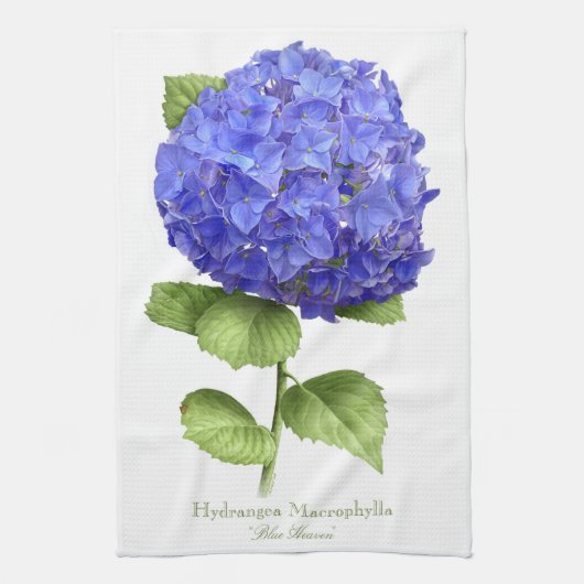 Blauwe Hortensia Theedoek (Verticaal)