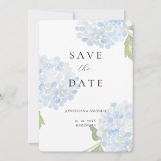 Blauwe Hortensia Trouw Save The Date