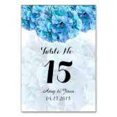 Blauwe hortensia trouwtafel nummers hortensia3 kaart (Achterkant)