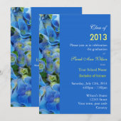 Blauwe hortensia tuin bloem afstudeerfeest kaart (Voorkant / Achterkant)