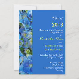 Blauwe hortensia tuin bloem afstudeerfeest kaart